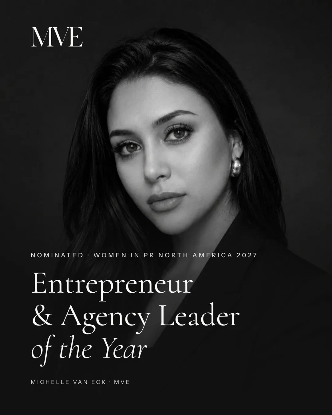 Michelle van Eck, nominated for Entrepreneur & Agency Leader of the Year, Women in PR North America 2027